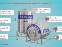 Bồn nước inox Sơn Hà sản phẩm được nhiều người Việt tin dùng nhất