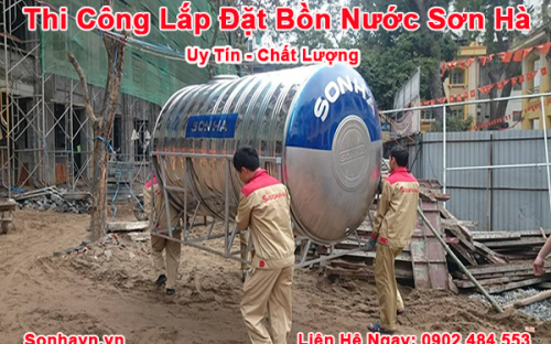 LẮP ĐẶT BỒN NƯỚC SƠN HÀ AN TOÀN ĐÚNG CÁCH