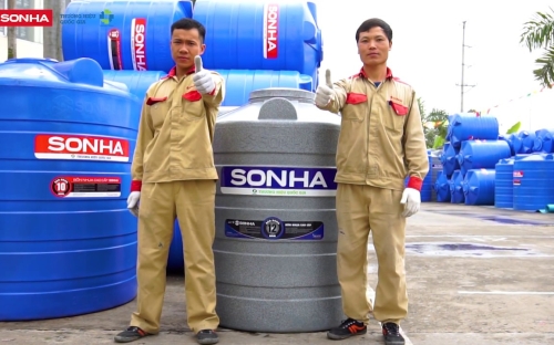 THI CÔNG LẮP ĐẶT BỒN NƯỚC SƠN HÀ