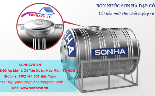 BỒN NƯỚC INOX SƠN HÀ DẬP CỔ LIỀN